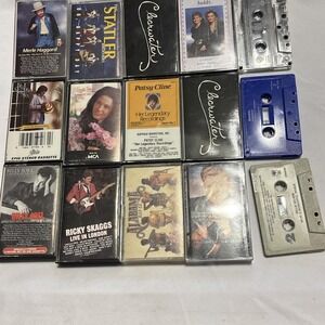 15 Cassette Tape Lot Willie Nelson Hank Williams Jr Judds Ricky Skaggs Country